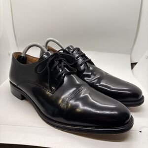 EXPRESS BLACK POLISHED PATENT LEATHER DRESS SHOES SZ 10